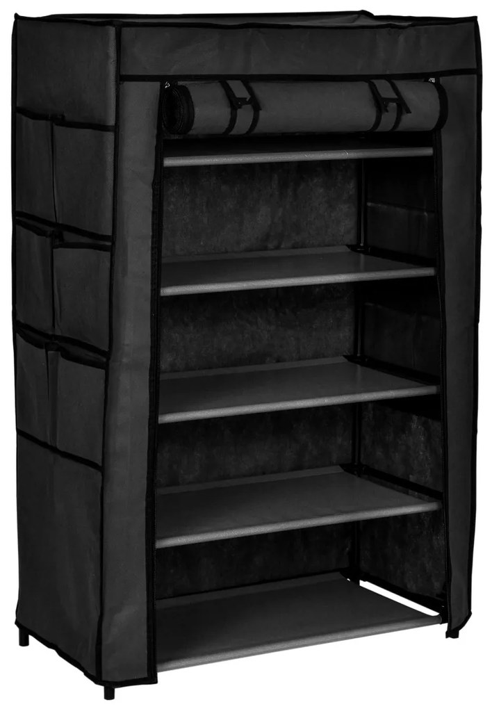 Textilný botník Mona čierny