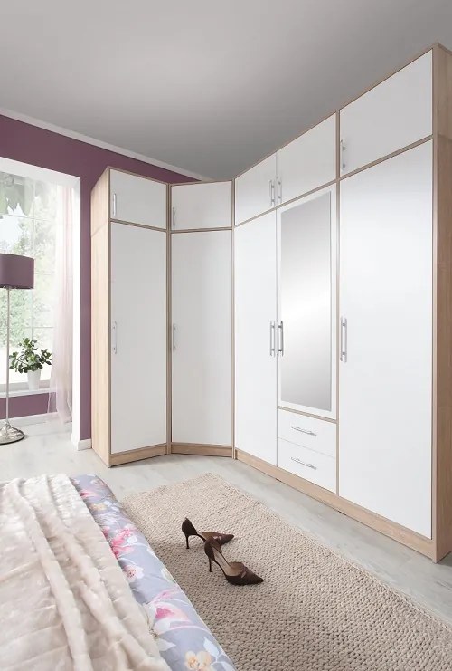 Šatníková skriňa bez zrkadla Smart 3 - dub sonoma / biela