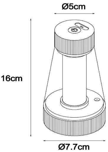 Lucide 45500/01/30 - LED Stmievateľná lampa LORALI LED/1,2W/4V IP44 čierna