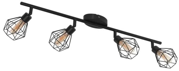 Eglo 55301 - LED bodové svietidlo ZAPATA 4xG9/3W/230V čierna