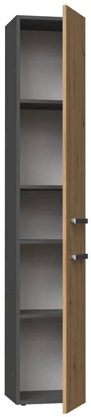 Kúpeľňová skrinka Neltossa 10 (antracit + dub artisan). Akcia -18%. Vlastná spoľahlivá doprava až k Vám domov. 1133006