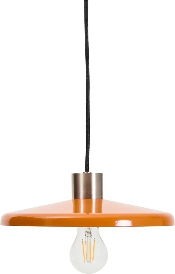 Oranžové závesné svietidlo s kovovým tienidlom Nuvira – Kave Home