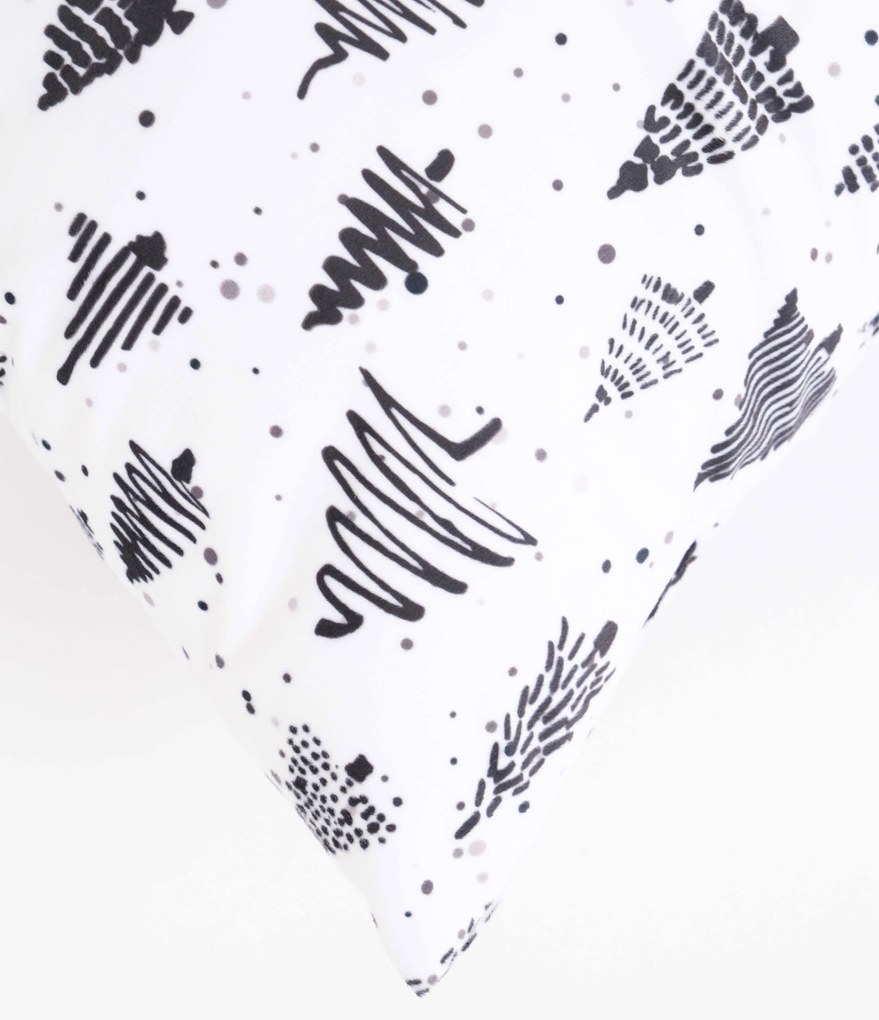 Vianočná obliečka na vankúš Velvet 40 × 40 cm - Smrečky a jedličky