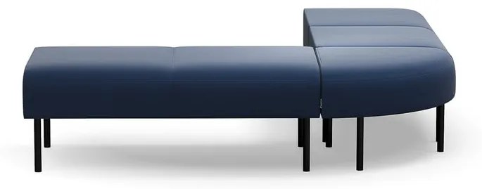 Rohová pohovka bez operadla VARIETY, vonkajší oblúk, látka Pod CS, námornícka modrá