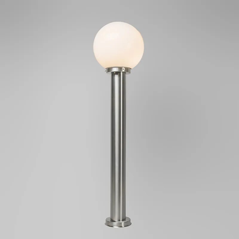 Moderné vonkajšie lampášové stĺp z nerezovej ocele 100 cm - Sfera