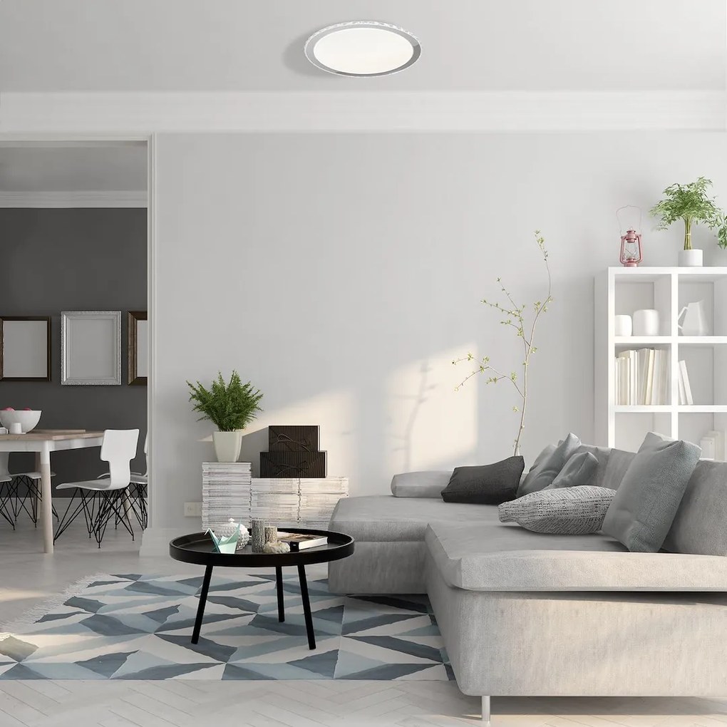 Stropné LED svietidlo Layla, 1x LED 33w, 3000-6000k, w/ch, s ovládačom