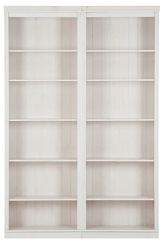 Biela knižnica z borovicového dreva 148x223 cm Anita – Støraa
