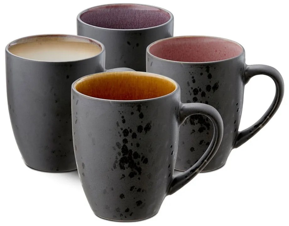 Čierne keramické hrnčeky v súprave 4 ks 300 ml Gastro Black/Mix – Bitz