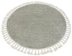 styldomova Zelený shaggy koberec Berber 9000 Maroko kruh
