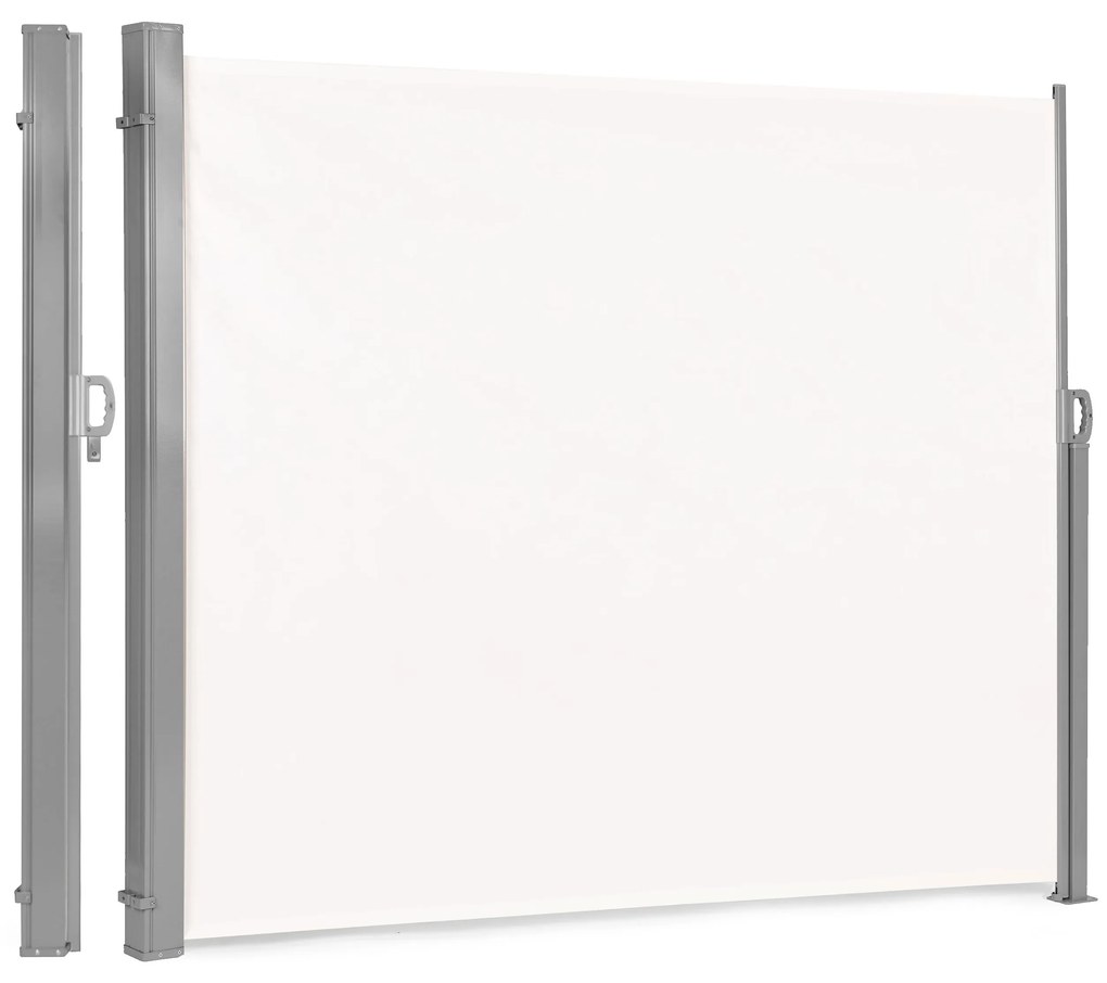 Výklopná bočná markíza, roleta, zástena do záhrady, na terasu - béžová 200 cm