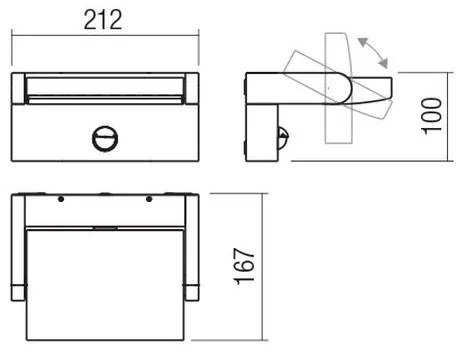 Redo 90587 - LED vonkajšie svietidlo so senzorom FLIP LED/20W/230V 3000K IP54 antracit