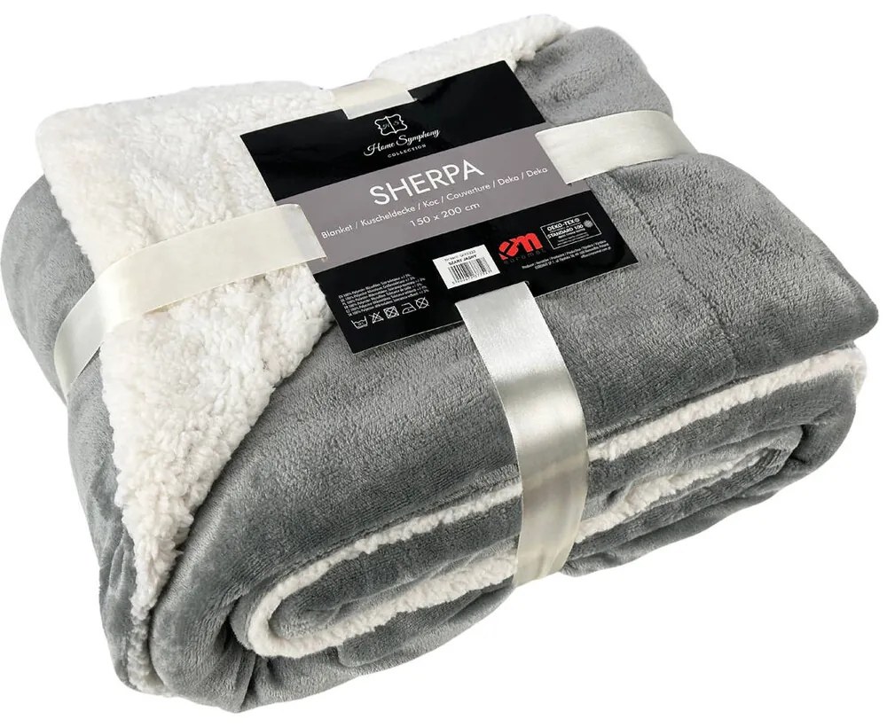 Homa hrejivá luxusná barančeková deka LIGHT GRAY 150x200 cm