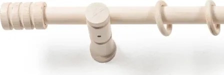 Záclonová tyč s háčikmi Rullo 160 cm, biele drevo%