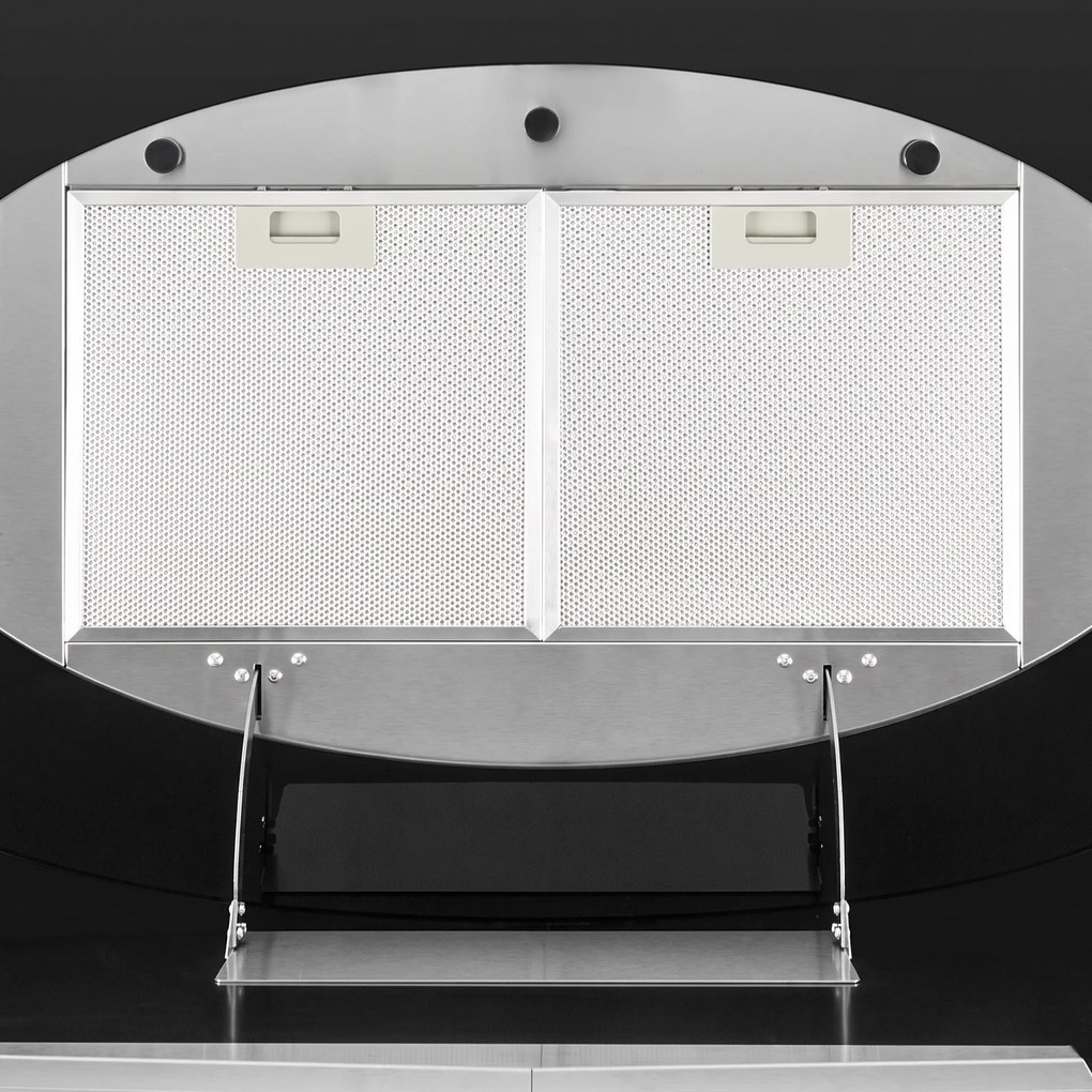 Klarstein Secret Service, digestor, 110 cm, stropný, 647 m³/h, sklo, LED, čierny