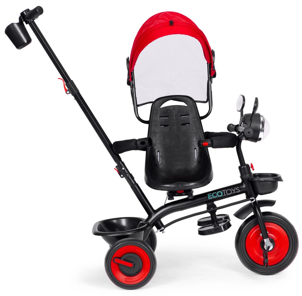 ECOTOYS Detská trojkolka 3v1, Red
