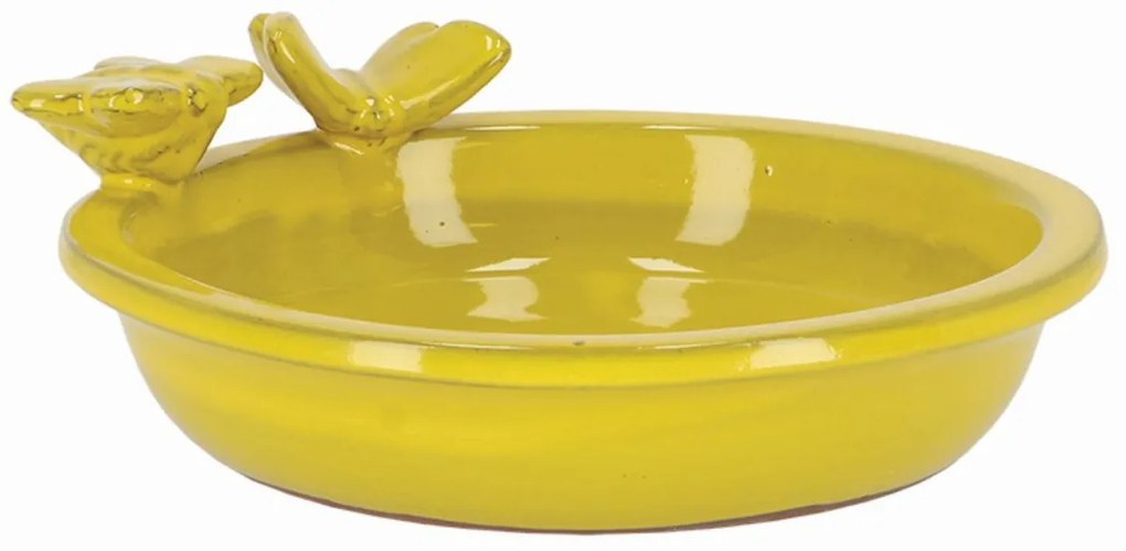 Napájadlo pre včely a motýle Nature, 9x27 cm, keramika, žltá