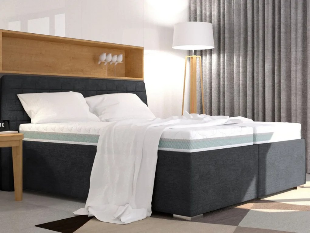 Posteľ Rita 180x200 cm, antracitová látka