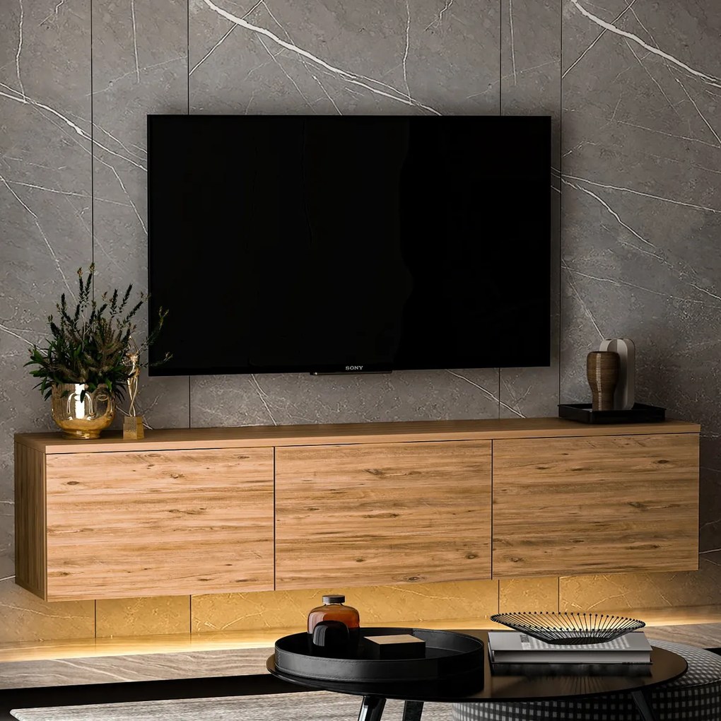 TV stolík Neon Illuminated Atlantic Pine