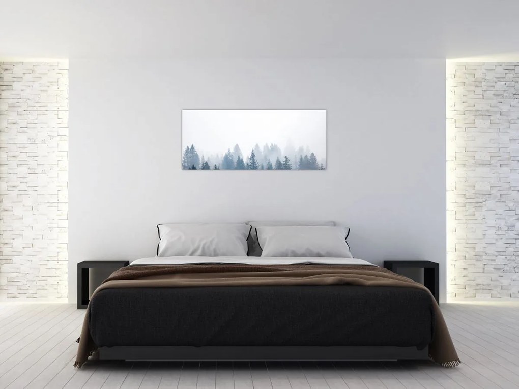 Obraz - Zahmlený les (120x50 cm)