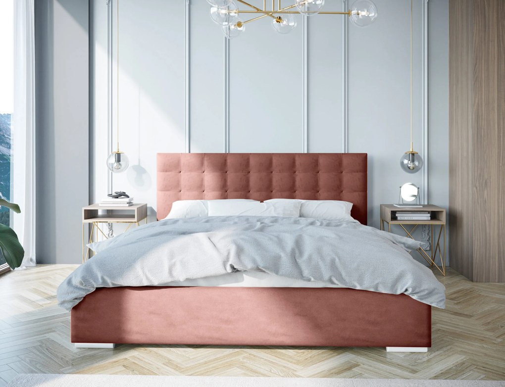 Moderná čalúnená posteľ KRATKA - Železný rám,180x200