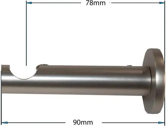 Garniže 16mm - jednoradové - JUPITER - satin