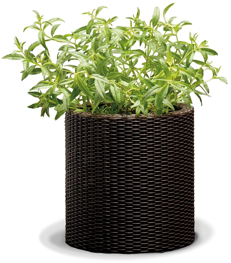 Keter kvetináč CYLINDER - S - hnedý