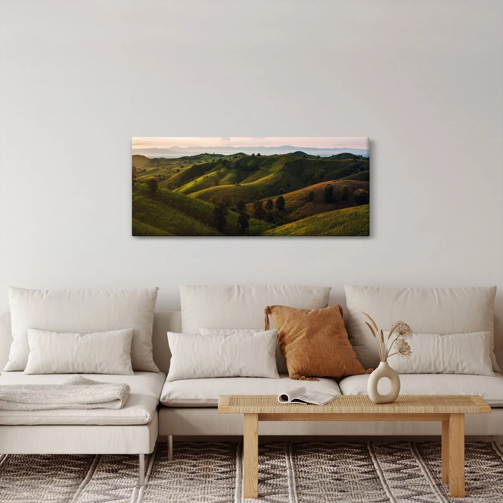 Obraz - Výhľad na thajské kopčeky (120x50 cm)