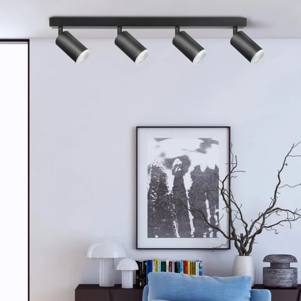 Bodové svietidlo LONDON 4xGU10/10W/230V čierna