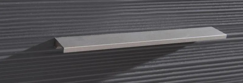 Široká komoda Caracas typ 21, grafit/biely lesk, s osvetlením