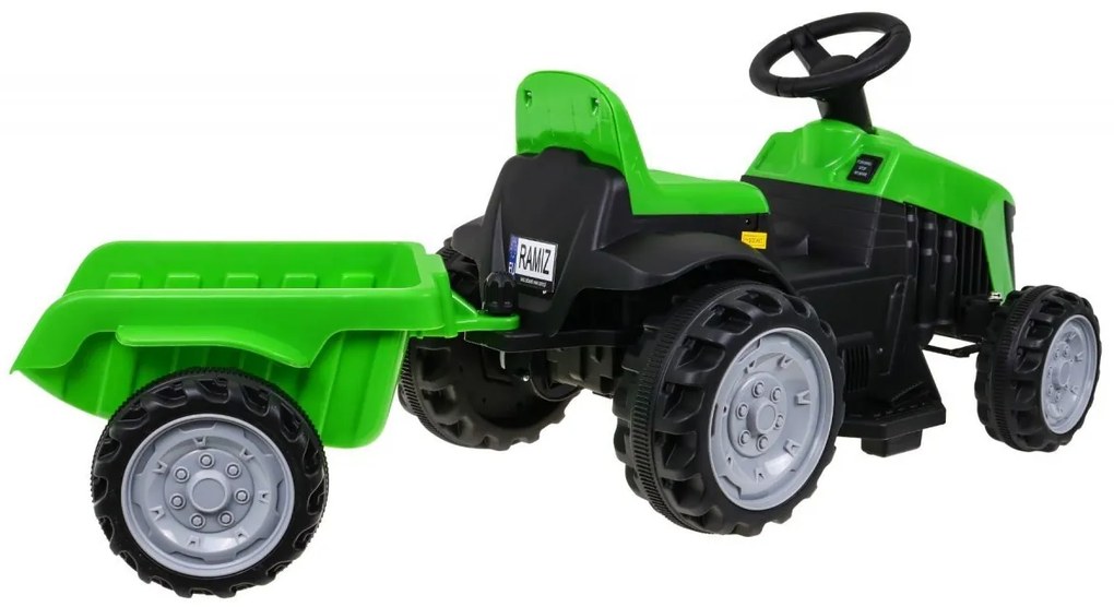 Ramiz Elektricky Elektrický traktor s vlečkou - zelený - motor - 1 x 25W - batéria - 6V/4,5Ah - 2022