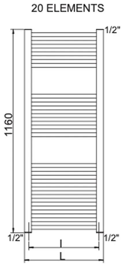 Cordivari Lisa 22 - Radiátor 1160x550 mm, biela 3551646101007