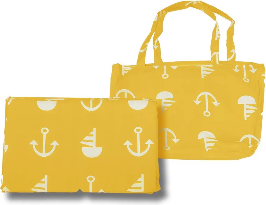 Plážové ležadlo KOTVA 180x50 cm, žlté