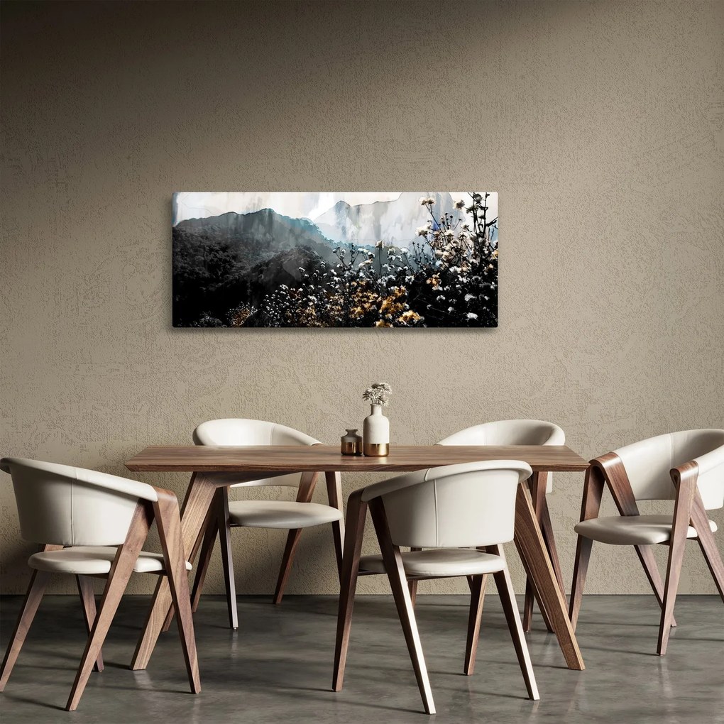 Obraz - Ilustrácie divokých kvetov (120x50 cm)