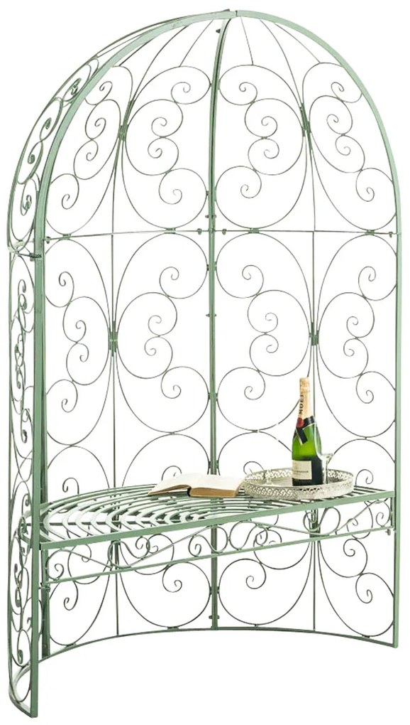 Oblúk na ruže Rosie s lavičkami - Zelená antik