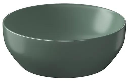 Cersanit Larga, umývadlo na dosku 40x40x13,5 cm, zelená matná, K677-049