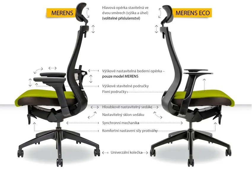 OFFICE PRO bestuhl -  bestuhl Kancelárska stolička MERENS ECO BP zelená