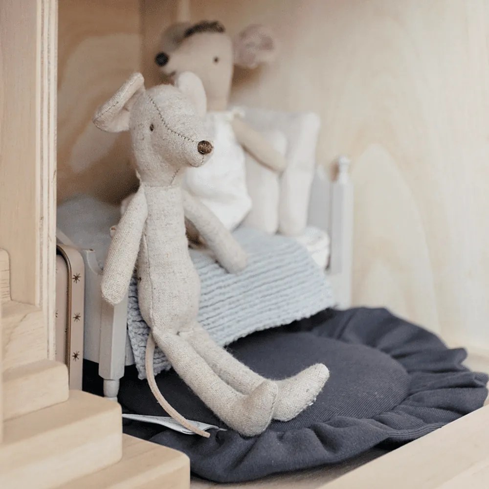 Mini podložka s volánom grafitová