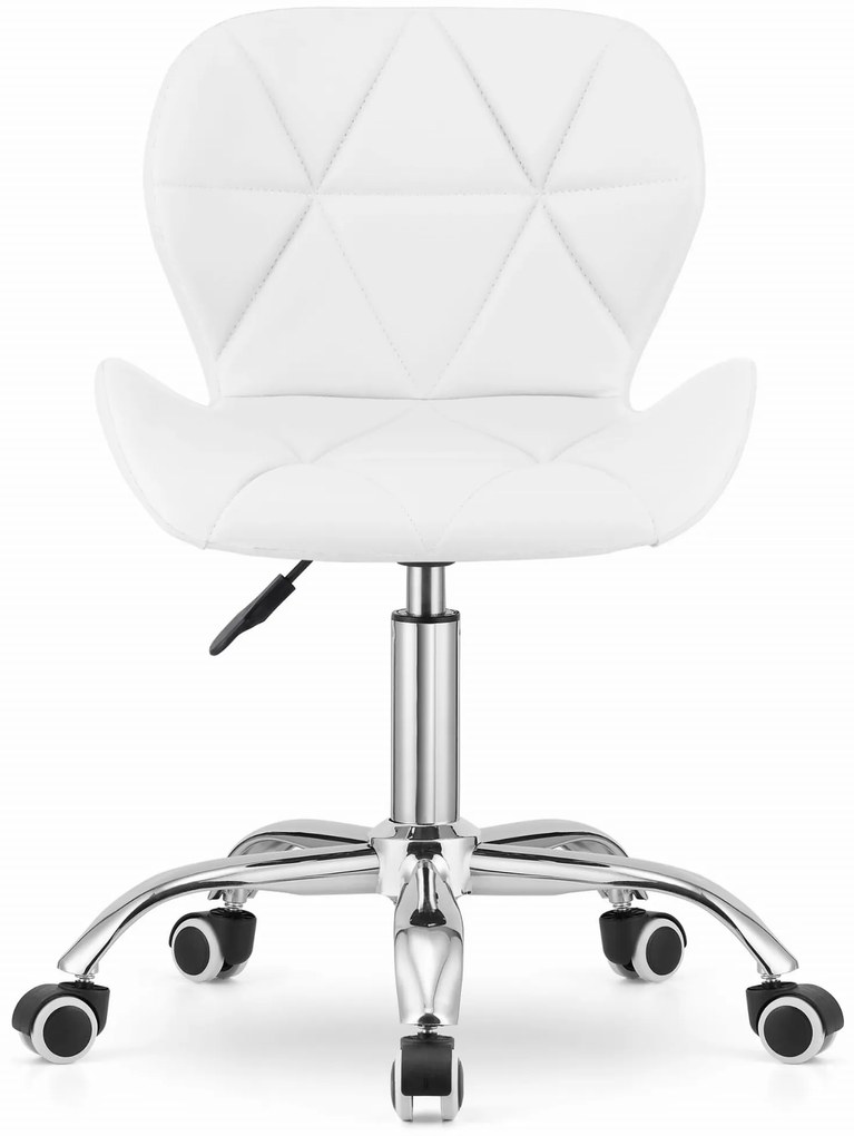 AKCIA Biela kancelárska stolička AVOLA z eko kože II. akosť