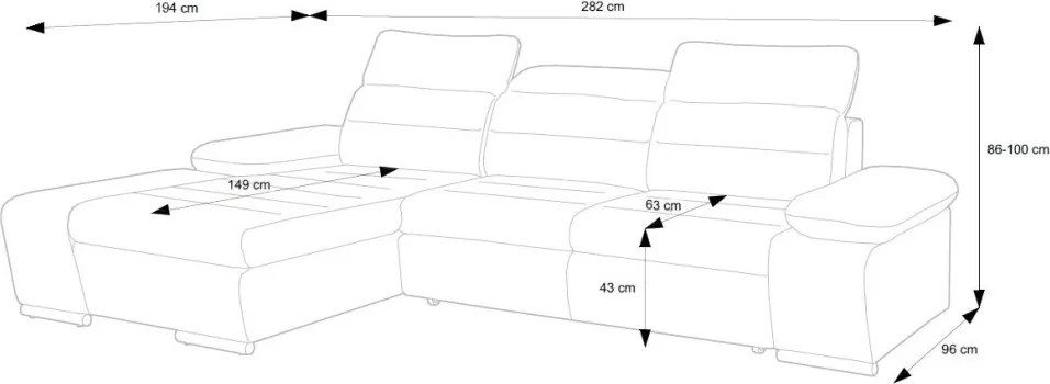Rohová sedačka Kornelia, terakota štruktúrovaná tkanina, ľavý roh