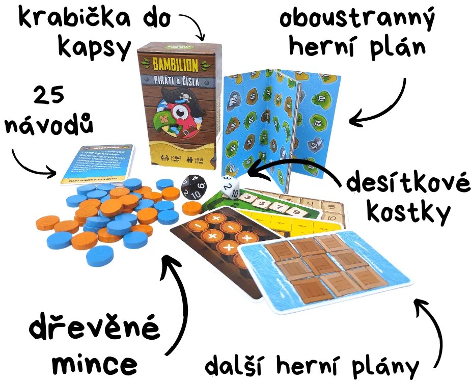 Bambilion detských hier - piráti a čísla