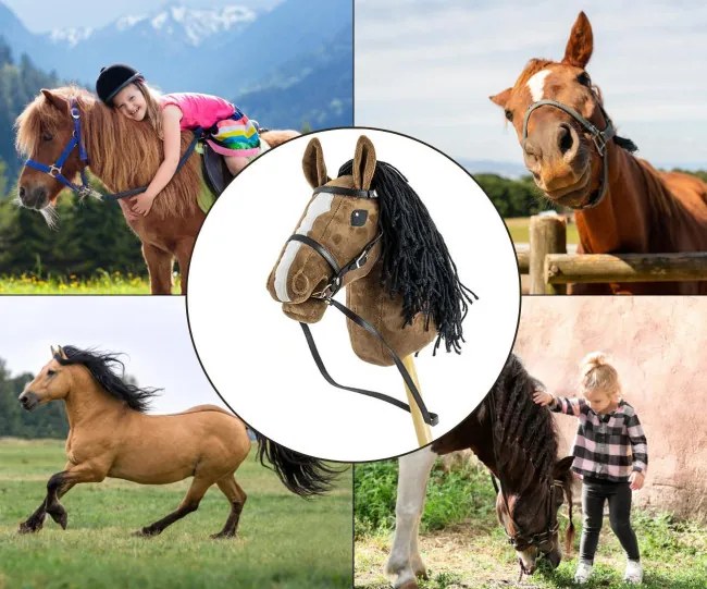 Kôň na palici Milly Mally hnedý