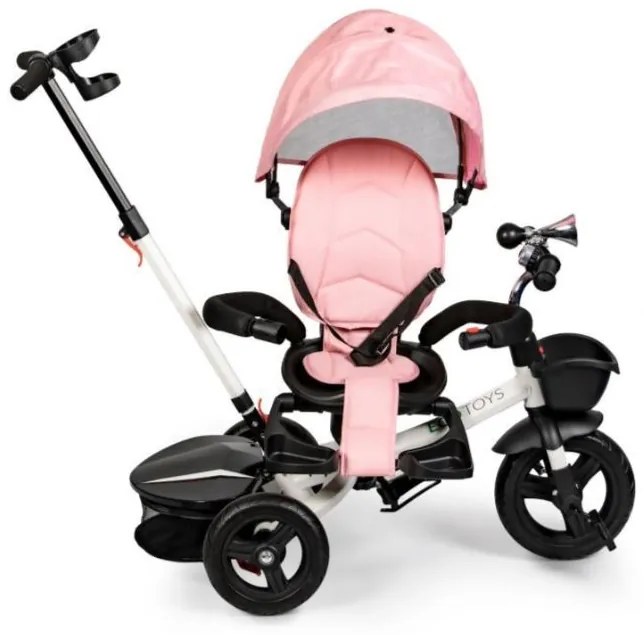 ECOTOYS Detská trojkolka s rotačným sedadlom KIDS Pink