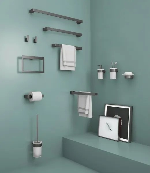 Gedy - SADA 2× Nástenný háčik PIRENEI metalická sivá