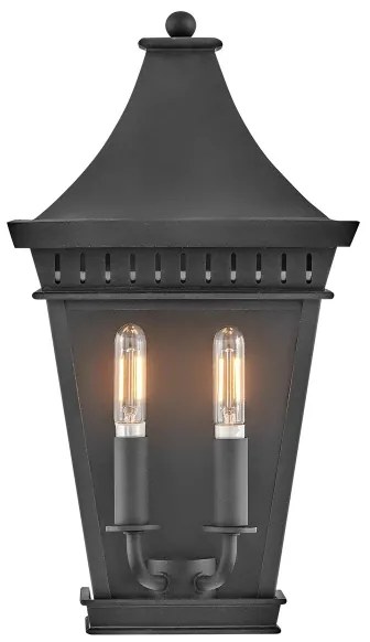 Hinkley HK-CHAPEL-HILL7-MB - Vonkajšie svietidlo CHAPEL HILL 2xE14/40W/230V IP44