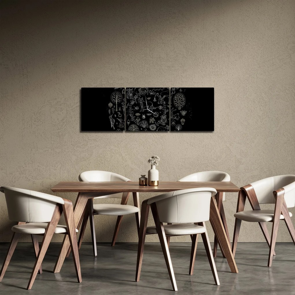 Obraz - Príroda (s hodinami) (90x30 cm)