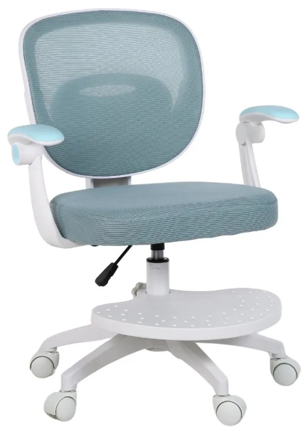 Detská otočná stolička Neoseat JUNI 008 s podnožou — látka, modrá