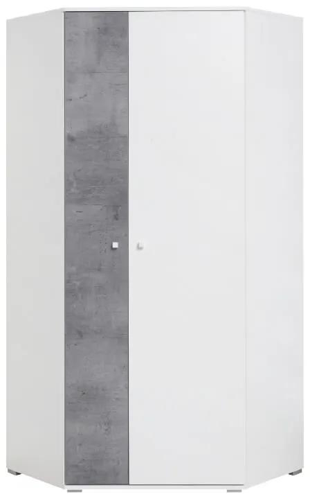 Šatníková skriňa SIGMA SI2 L/P Farba: biela/beton