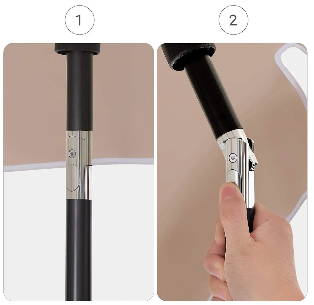 Zahradní slunečník s ochranným obalem Royal 200x125 cm béžový