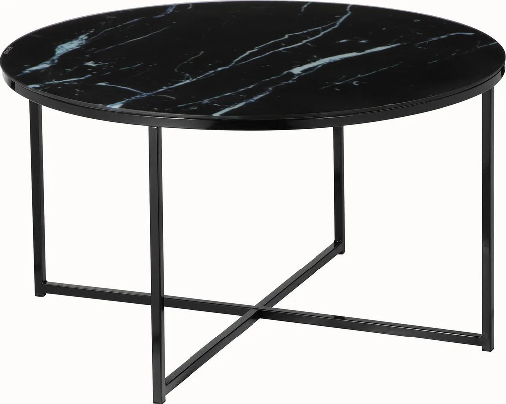 XXXLutz KONFERENČNÝ STOLÍK, čierna, kov, sklo, 80/80/45 cm Livetastic - Stolíky do obývačky - 001769014401