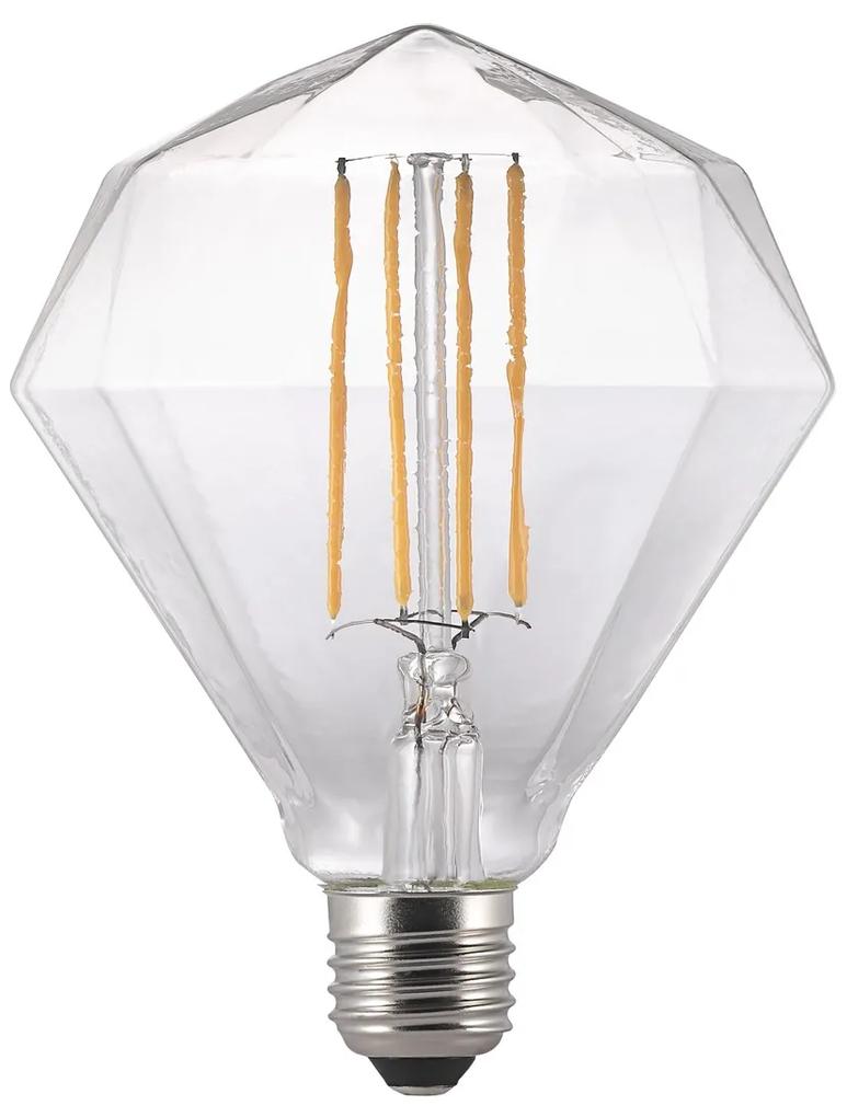 NORDLUX Žiarovka LED AVRA, E27, diamant, 2W, 150lm, 2200K, teplá biela, číra